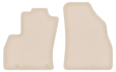 Produktbild von DURBAN Beige Velours-Fußmatten vorne für Fiat Qubo Hochdachkombi 2-Sitzer (2008-2020)