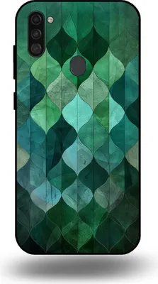 Produktbild von Smartphonica Handyhülle geeignet für Samsung Galaxy A11 mit grünen Blättern drucken - TPU Backcover Fall grünes Blatt Design - Grün