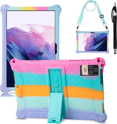 Image de Housse silicone universelle pour tablette 10 pouces Cover Case - Rose Rouge & Violet