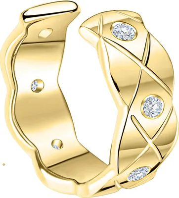 Produktbild von V Ohrklemme 925-Sterling Silber vergoldet Zirkonia