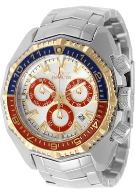 Obrázek produktu pro Invicta Akula 49637 Pánské Hodinky - Quartz Hnutí - Nerezová Ocel se Stříbrným Ciferníkem - 55 mm