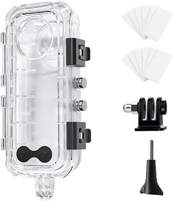 Produktbild von Wasserdichte Schutzhülle für Panorama-Kameras, wasserdicht bis 45 Meter, transparent, kleine Größe.