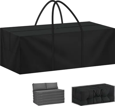Productafbeelding van Famanu opbergtas XXL - Beschermhoes voor tuinmeubelkussens - Zwart