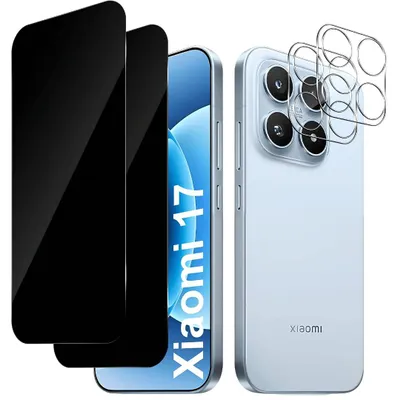 Produktbild von 2X Blickschutz für Xiaomi 17 Display Kamera Panzerfolie Privacy Anti-Spy Full Screen 9H