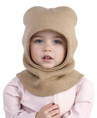Zdjęcie produktu dla Czapka dla dzieci z daszkiem i szalikiem, ciepła, wiatroodporna, kolor khaki