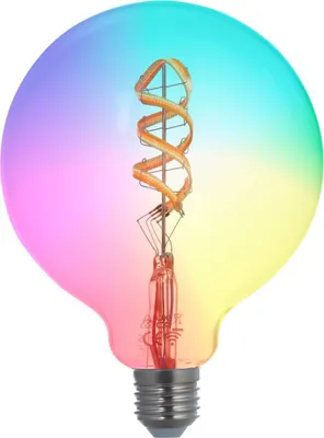 Produktbild von LUUMR Smart LED, E27, G125, 4W, RGB, Tuya, WLAN, klar, CCT