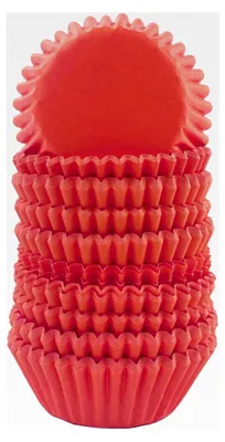 Produktbild von Mini-Muffinförmchen Standard - Ø 32 mm x 20 mm - Rot - 200 Stück - Papier-Backförmchen - für kleine Cupcakes, Muffins, Pralinen