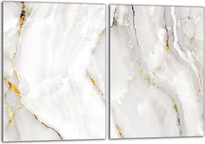 Produktbild von Herdabdeckplatten Set 2x40x52 cm Glaskeramikkochfeld Abdeckung Glas Spritzschutz, Marmor Elfenbein