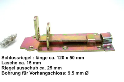 Produktbild von Schlossriegel Türschlossriegel für Vorhängeschloss 120 mm lang