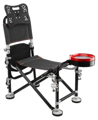 Produktbild von Angelstuhl, höhenverstellbar, mit verstellbarer Rückenlehne, Schwarz