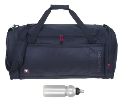 Produktbild von Sporttasche Saunatasche sehr groß Reisetasche XL 68 cm Herren Damen Elephant 58 Liter Gym Tasche Fußballtasche XXL Dark Schwarz ROT 3629 + Flasche