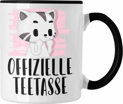 Produktbild von Trendation - Offizielle Teetasse Lustige Tasse für Tee Geschenk Teetrinker (Schwarz)