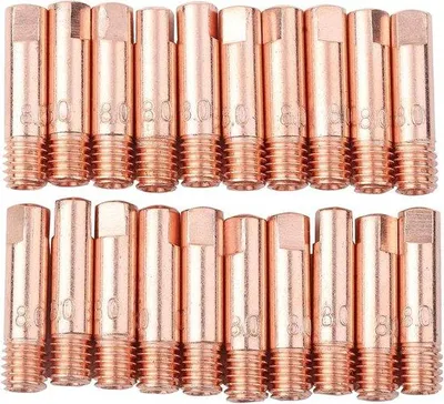 Immagine prodotto di Pini di contatto in rame, 20 pezzi, punte per saldatura MIG/MAG per saldatrici