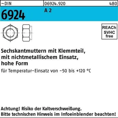 Produktbild von Reyher  Sechskantmuttern DIN 6924 A 2 M 20 A 2 (25 Stück)