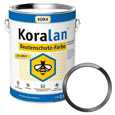 Produktbild von KORA Koralan Beutenschutz-Farbe 2.5 Liter (WEISS) Wetterschutzfarbe für Bienenkästen