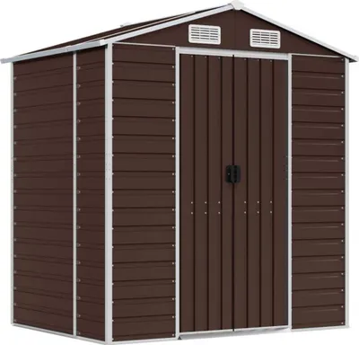 Produktbild von Gerätehaus Braun 191x130x198 cm Verzinkter Stahl