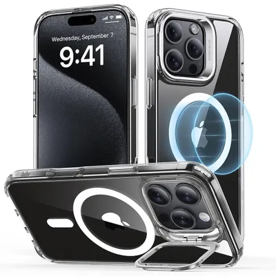Zdjęcie produktu dla ESR Classic Hybrid HaloLock Kickstand etui do iPhone'a 16 - przezroczyste