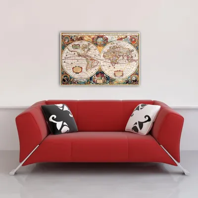 Immagine prodotto di Mappe - Poster - Mappamondo antico + 1 poster di dimensioni 61x91,5 cm