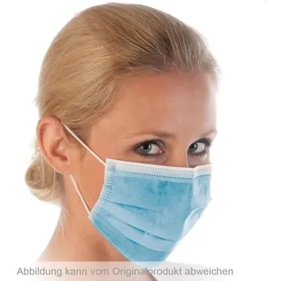Immagine prodotto di Hygostar 29146 Mundschutz Civil Use 3-lagig blau PP mit Gummibändern