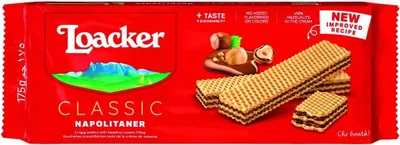 Produktbild von 6x Loacker Wafer Napolitaner kekse snack biscuits Waffel mit Haselnusscreme 175g mit feinen italienischen Haselnüssen
