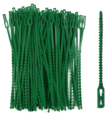 Productafbeelding van Plantenbinders - Plantenclips - 100 stuks - PE - Groen - 13 cm