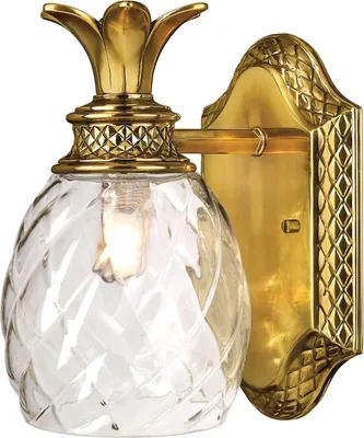 Immagine prodotto di Lampada da bagno in vetro ottone G9 IP44 H: 22 cm in 3000 K bianco caldo 300 lm Applique classica da bagno