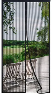 Productafbeelding van Magnetisch vliegenhor voor deur, 195x215 cm, zwart