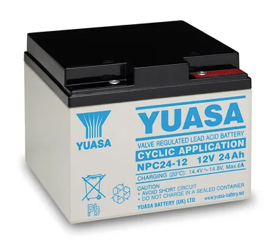 Immagine prodotto di Yuasa NPC24-12I batteria al piombo a prova di ciclo 12 Volt, 24Ah