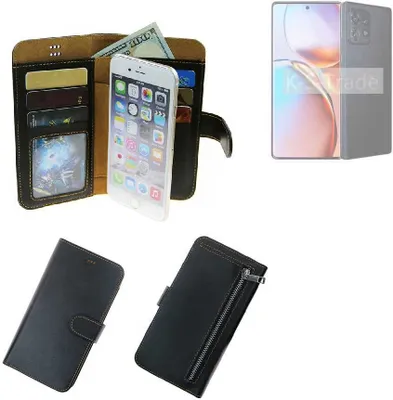 Produktbild von K-S-Trade Schutz Hülle kompatibel mit Motorola Edge+ 2023 Klapphülle Case Phone cover Slim Handytasche Handy Hülle schwarz aus Kunstleder (1 Stk)