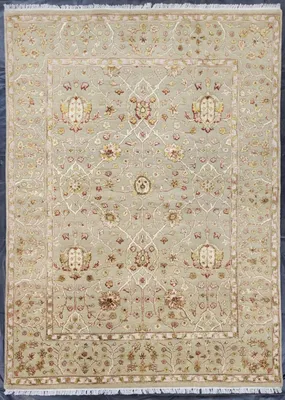 Produktbild von Teppich ROYAL SILK COLLECTION | handgeknüpft | Farbe: creme; Größe: 150x200 cm | strapazierfähig und leicht zu reinigen | Wohnzimmer | Schlafzimmer