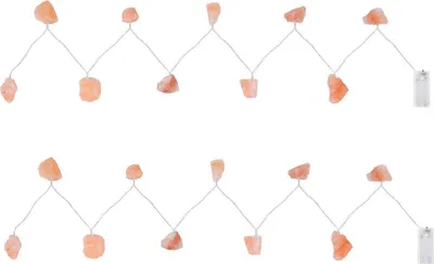 Produktbild von LED Lichterkette, 20x Salzkristalle, Batterien, Timer, L 165 cm