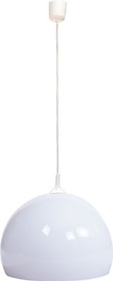 Pendelleuchte MCW-M34, Hängelampe Hängeleuchte Lampe, Ø 40cm Schirm, Kunststoff  weiß