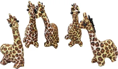 Produktbild von Handgefertigte Sandtiere aus Stoff – ca. 7 cm, Modell:Giraffe