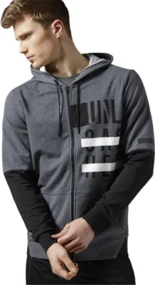 Produktbild von Reebok Sweatshirt mit durchgehendem Reißverschluss, atmungsaktiv, warm