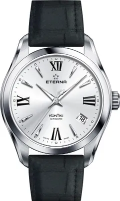 Produktbild von Eterna Kontiki Lady Automatic Damen Armbanduhr Automatikwerk Edelstahl Schwarz