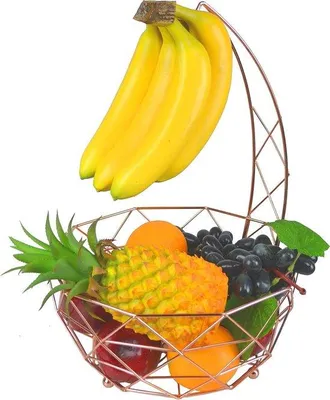 Produktbild von Silberchrom-Früchtenschale mit Bananenhalter