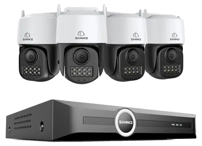 Produktbild von Sicherheitskamerasystem, 5MP Auflösung, Nachtsichttechnologie, 4Stk Kamera, Keine