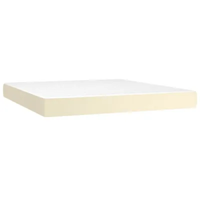 Produktbild von VidaXL 347824, Federkernmatratze, Cremefarben, Weiß, Erwachsene, Kunstleder, 2000 mm, 1600 mm