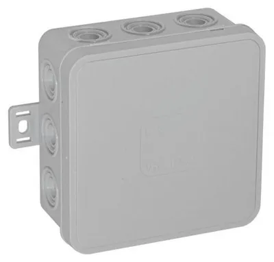 Zdjęcie produktu dla Puszka natynkowa, na zawiasach, 75X75X41, Ip54, szara, 03503
