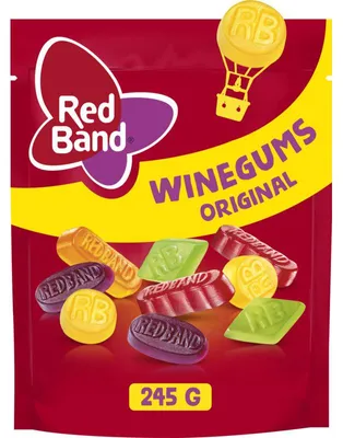 Produktbild von Red Band Winegummix Fruchtgummi 245g – vegane, fruchtige Weingummi-Mischung