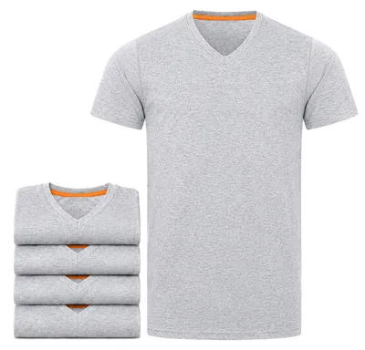 Produktbild von Mivaro Herren T-Shirt 5er Pack V-Ausschnitt - V-Neck Shirt aus 100% Baumwolle, Regular Fit, Basic Kurzarm, bis 5XL