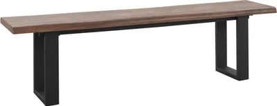 Produktbild von Bank 180 cm Natur MDF / Schwarzes Metall