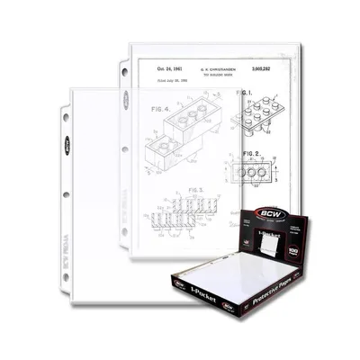 Image de BCW Pochettes pour 1 carte/documents (100 ct.) 3 trous