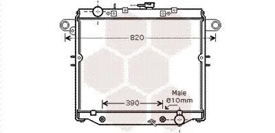 Produktbild von VAN WEZEL 53002378 Kühler Wasserkühler Motorkühler für TOYOTA LAND CRUISER 100 (UZJ100)