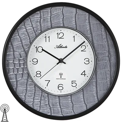 Produktbild von Atlanta 4540/7 Wanduhr Funk Funkwanduhr analog dunkel-grau rund