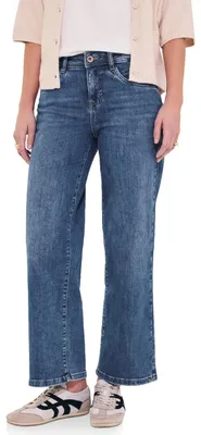 Produktbild von Street One Studio Mid Waist Wide Leg Jeans im Loose Fit Bright mid Blue Washed 2