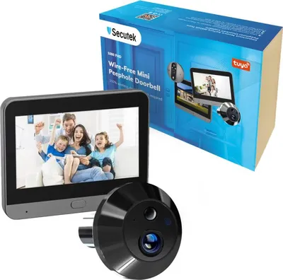 Obrázek produktu pro WiFi dveřní kukátko Secutek SRT-PD10-B