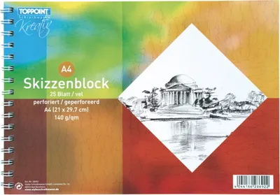 Tekenblok Oxford Watercolour A4 10 vel 300 gram spiraal Tekenblok Oxford Watercolour A4 10 vel 300 gram spiraal