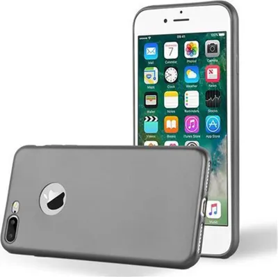 Produktbild von Cadorabo Schutzhülle für Apple iPhone 7 PLUS / 7S PLUS / 8 PLUS Hülle in Grau Handyhülle TPU Silikon Etui Cover Case
