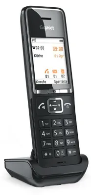 Produktbild von Gigaset COMFORT 550HX, Analoges/DECT-Telefon, Kabelloses Mobilteil, Freisprecheinrichtung, 200 Eintragungen, Anrufer-Identifikation, Schwarz